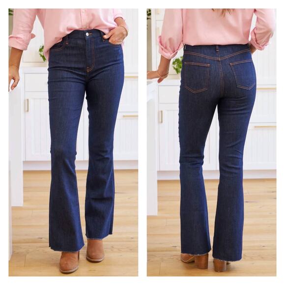 Frank & Eileen Flannigan Flare Jeans In Clear Dark Rinse Size 31 - Picture 1 of 10